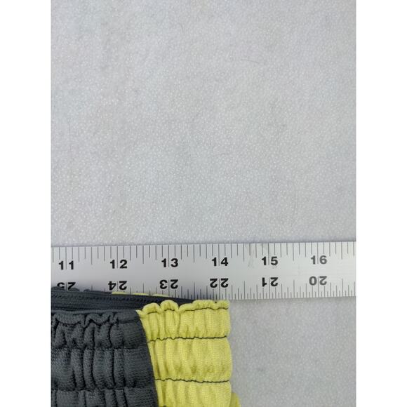 Nike Drifit Athletic Shorts Size L Gray & Yellow Embroidered Swoosh Logo - Picture 11 of 11